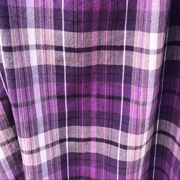 Lane Bryant 22/24W Plaid Hooded Blouse Button up - Picture 7 of 8